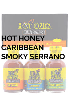 Hot Ones BBQ Trio Pack (Hot Honey / Caribbean / Smoked Serrano) T1