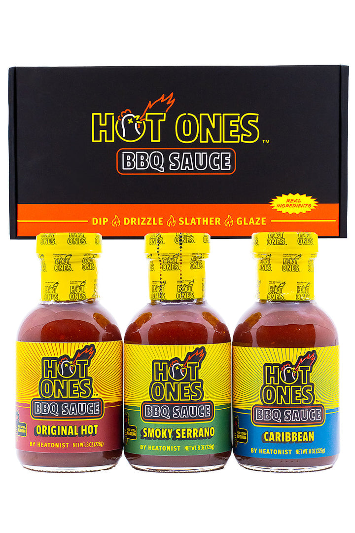 Hot Ones BBQ Trio Pack (Original / Smoked Serrano / Caribbean) I2